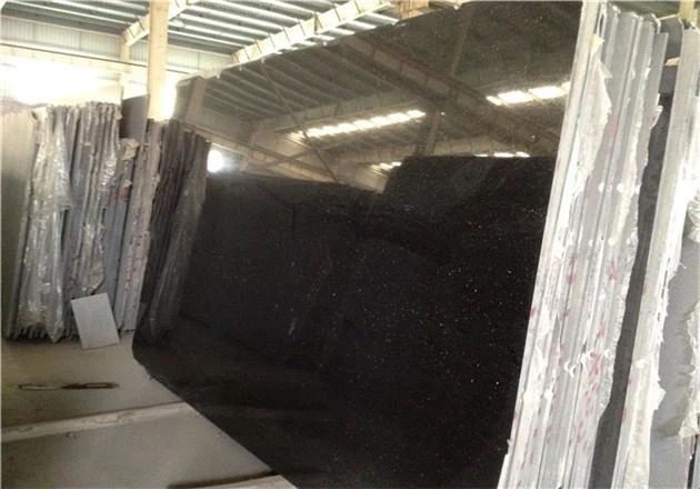 black galaxy granite slabs