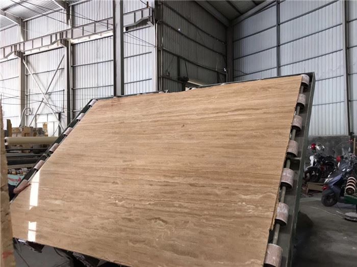 Travertine marble flooring