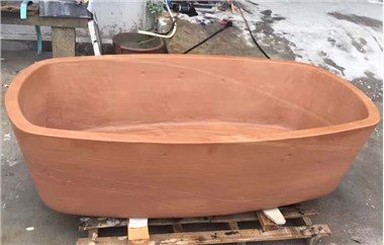 Banyera de pedra arenisca vermella