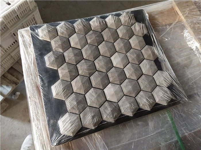 Grey marble mosaic tiles