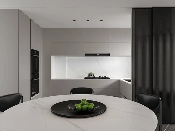 Calacatta White Sintered Stone round table tops