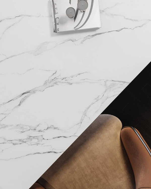 Calacatta White Sintered Stone table tops