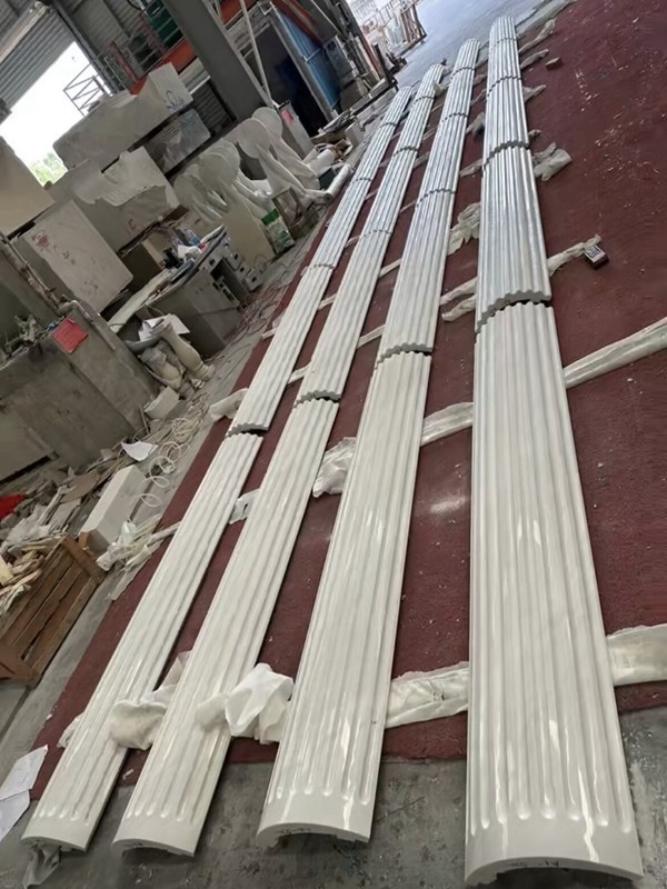 Hollow white Marble Roman Column