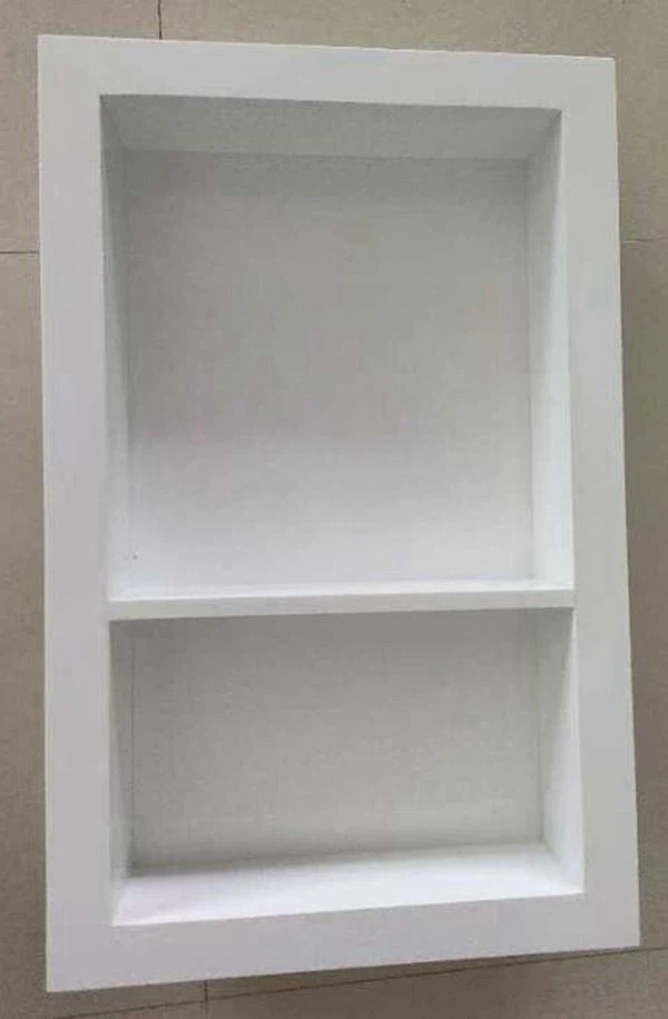 Nínxol de bany de marbre aritificial blanc